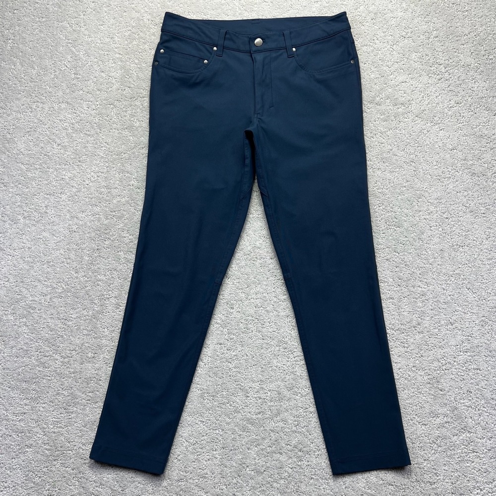 Lululemon Pants Mens 30x27 Navy Blue ABC Slim Taper Warpstreme Stretch Tech Golf